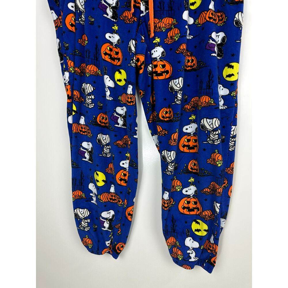 Snoopy Peanuts Pajama Pants Halloween Pumpkin Jogger Plush Pj Sleep Women's XL - Picture 10 of 12